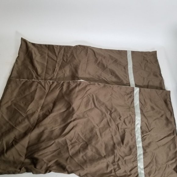 King Bed Pillow Cases Sham Covers Lot 6 Home Classics Brown Grey Embroidered - Picture 4 of 11